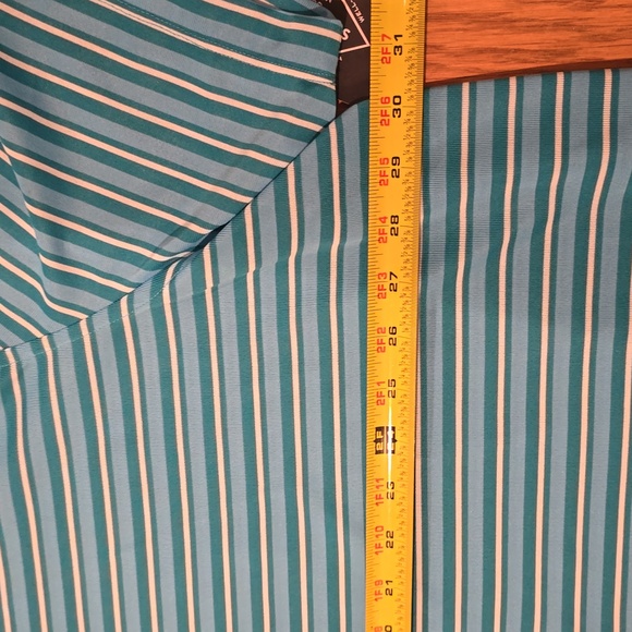 ST. JOHNS BAY BRAND MEN'S BIG & TALL BLUE STRIPED SHORT SLEEVE POLO SIZE 4XL - Picture 8 of 13